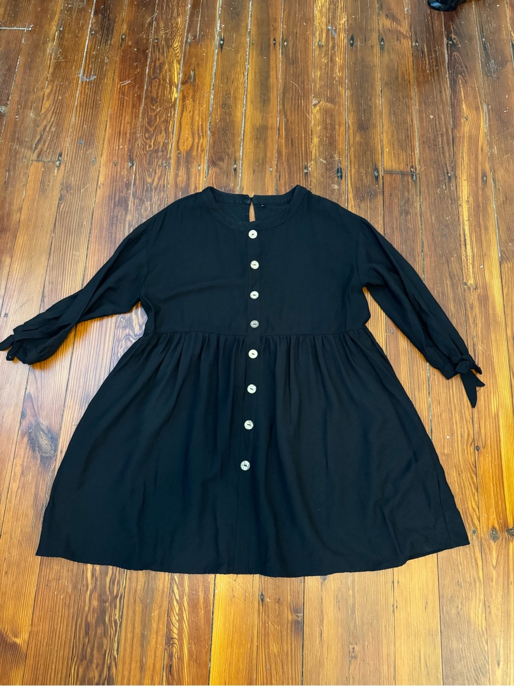 Black Button-Front Dress
